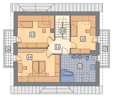 RZUT PODDASZA POW. 49,3 m²