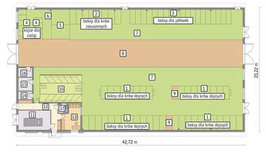 RZUT PRZYZIEMIA POW. 869,0 m²